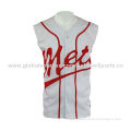 Sublimated Baseball Vest/Jersey with Embroidery and Tackle-twill